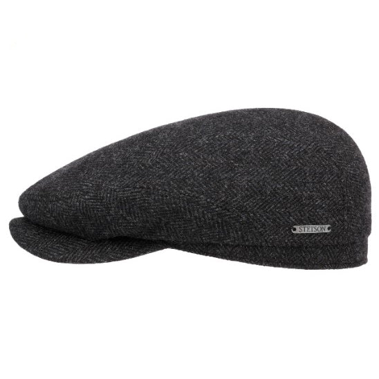 StetsonDriver Herringbone slider cap in virgin wool dark grayCapBritish Parts Lucerne