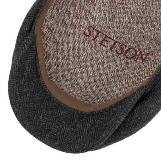 StetsonDriver Herringbone slider cap in virgin wool dark grayCapBritish Parts Lucerne