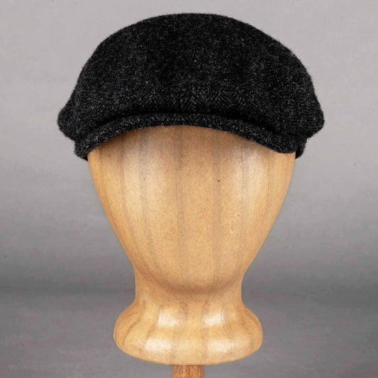 StetsonDriver Herringbone slider cap in virgin wool dark grayCapBritish Parts Lucerne