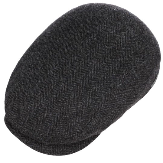 StetsonDriver Herringbone slider cap in virgin wool dark grayCapBritish Parts Lucerne