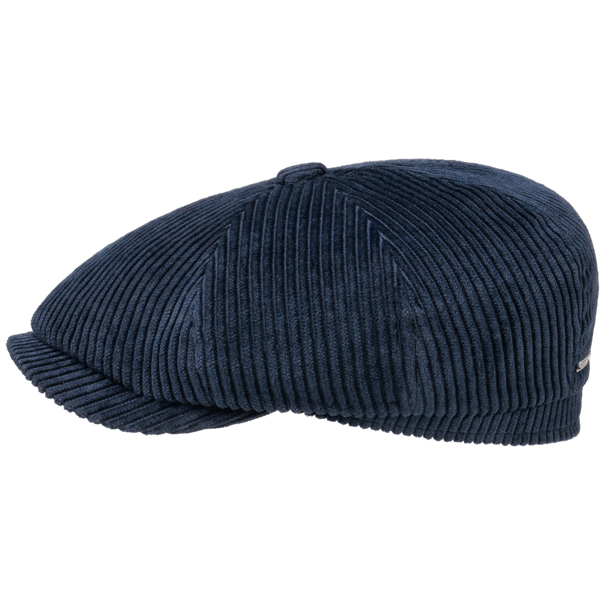 Stetson Hatteras Corduroy Flat Cap in Navy British Parts Luzern