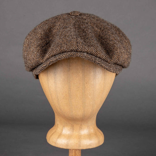 StetsonHatteras wool herringbone pattern brown - melangeCapBritish Parts Lucerne