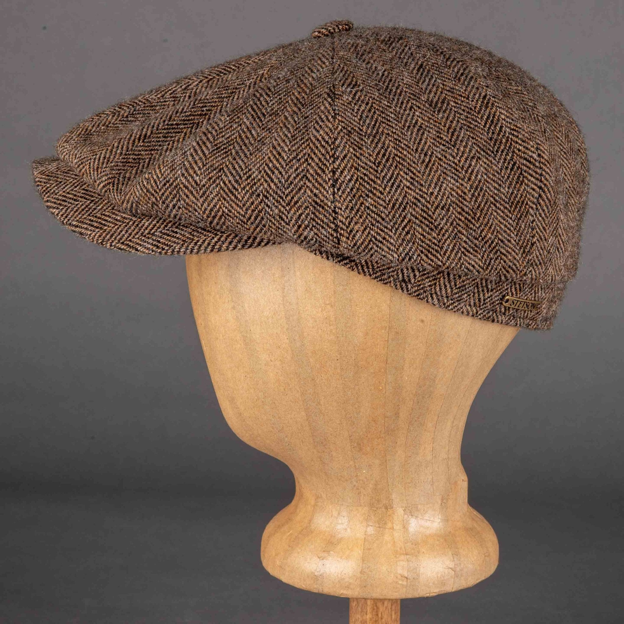 StetsonHatteras wool herringbone pattern brown - melangeCapBritish Parts Lucerne