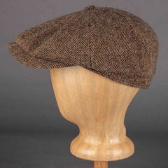 StetsonHatteras wool herringbone pattern brown - melangeCapBritish Parts Lucerne