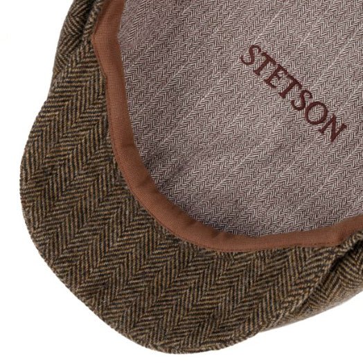 StetsonHatteras wool herringbone pattern brown - melangeCapBritish Parts Lucerne