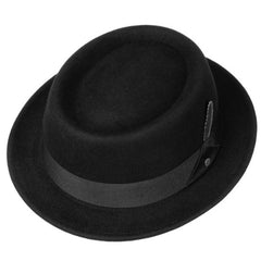 StetsonPork Pie Woolfelt black with featherHatBritish Parts Lucerne