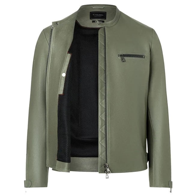 Taveri MotoClassic Biker Jacket Motorcycle Jacket GreenMotorcycle JacketBritish Parts Lucerne