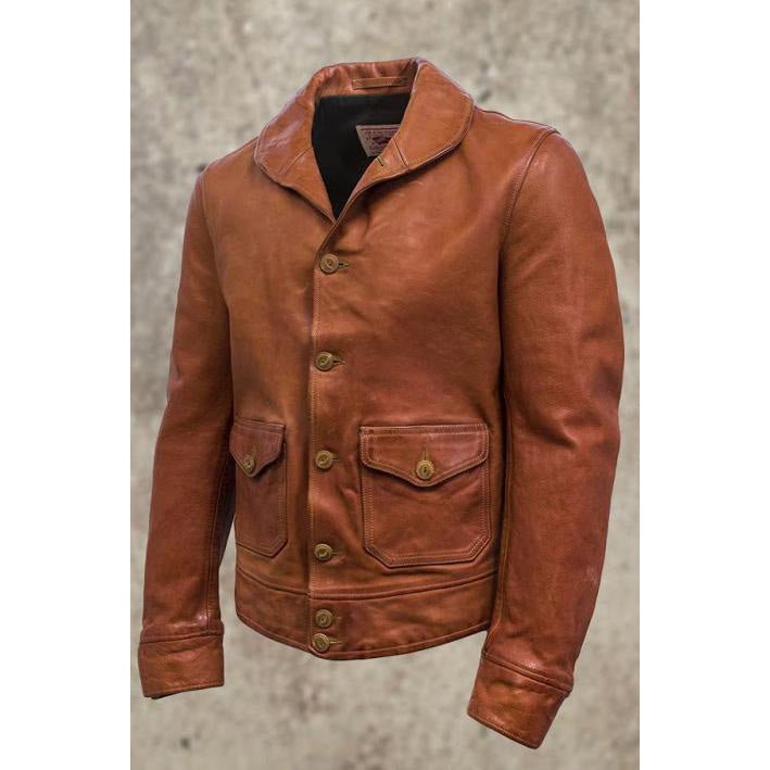 Thedi LeathersMTC - 127913 Buffalo leather jacket CognacJacketsBritish Parts Lucerne