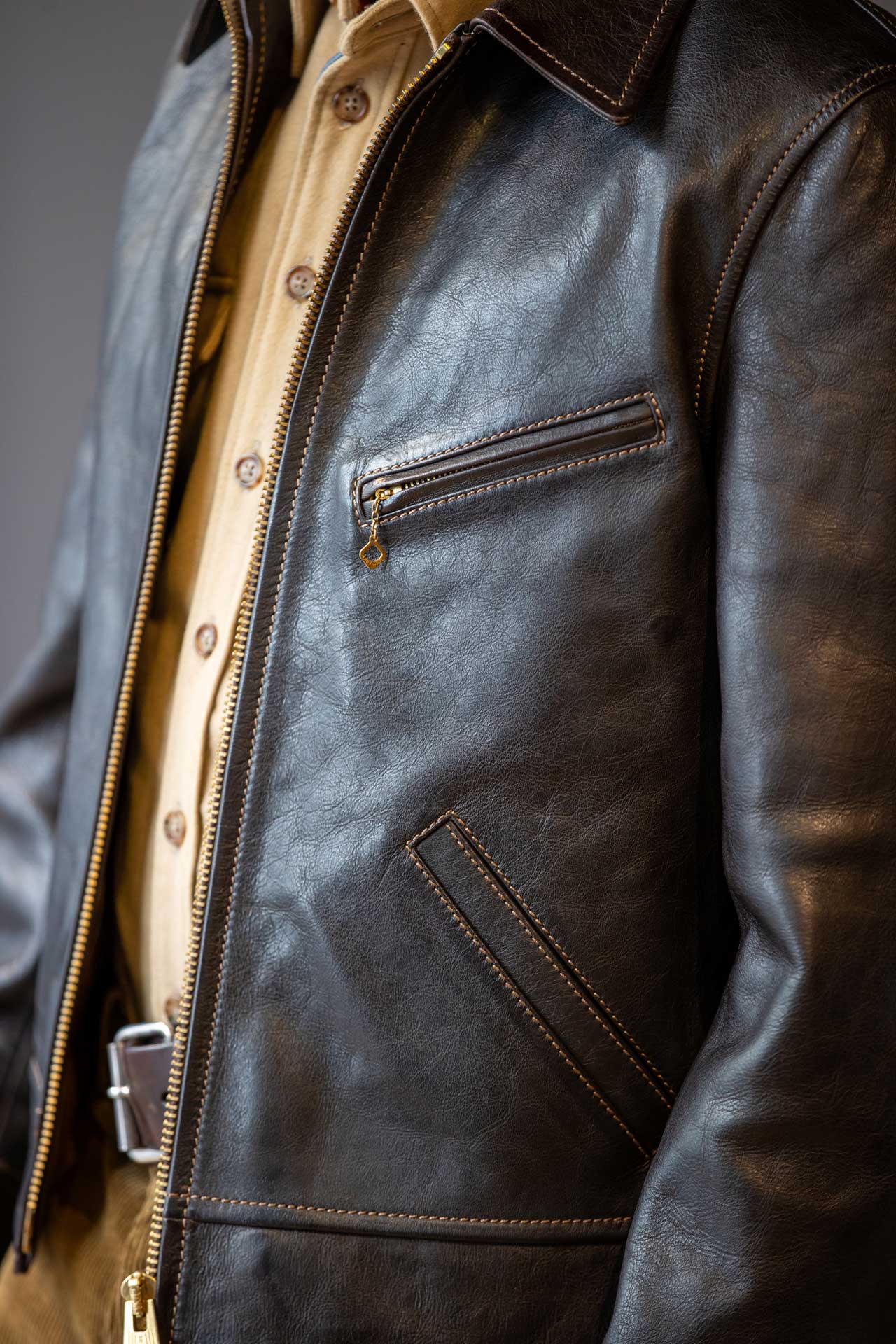 Thedi LeathersMTCN - 127996 Horse leather jacket ChestnutJacketsBritish Parts Lucerne