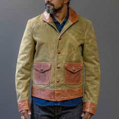 Thedi Leatherscanvas jacket with buffalo leatherjacketsBritish Parts Lucerne