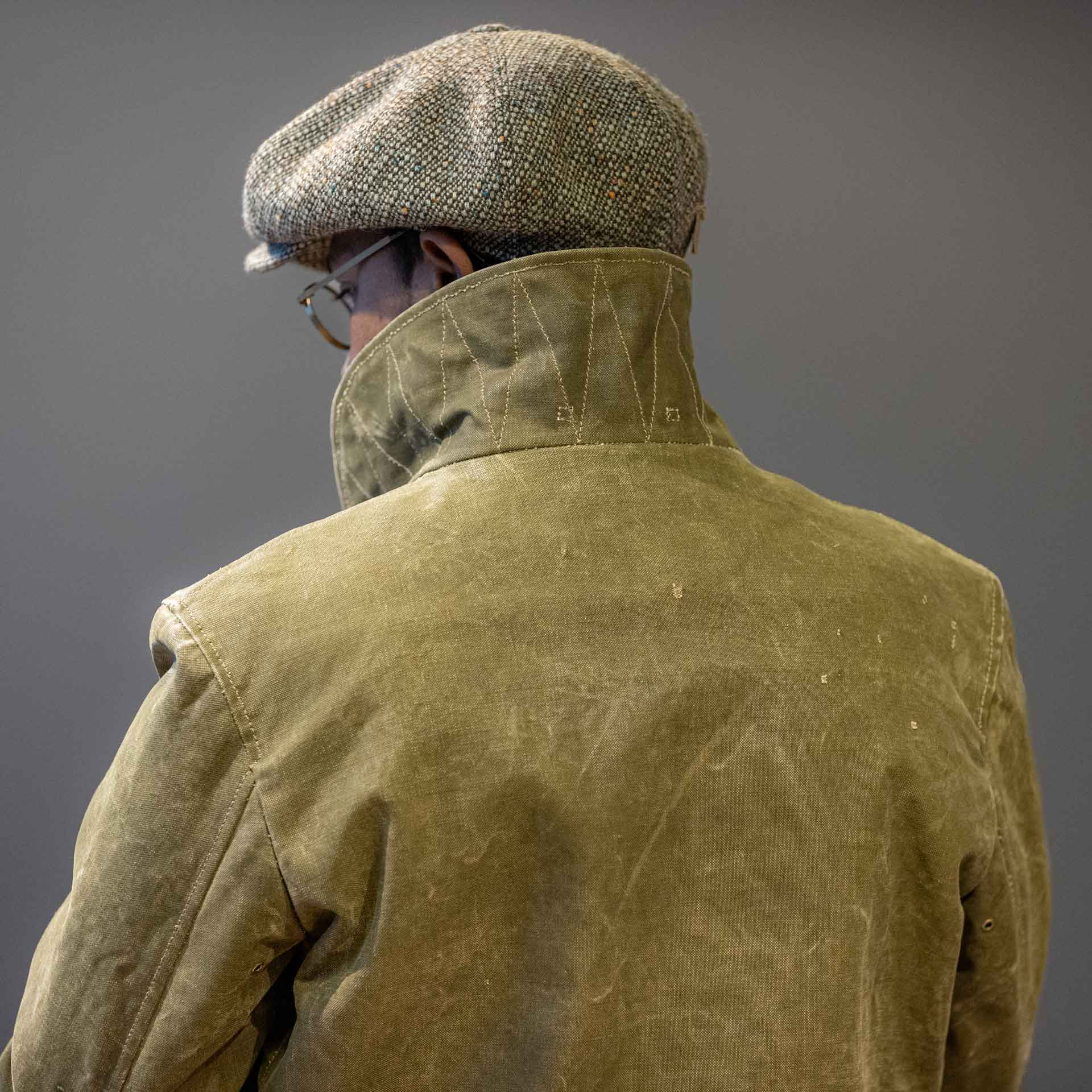 Thedi Leatherscanvas jacket with buffalo leatherjacketsBritish Parts Lucerne