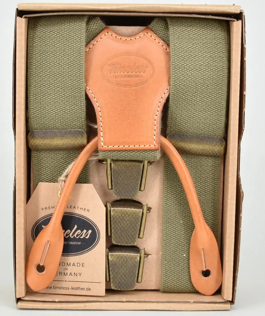 Timeless LeatherPants suspenders olive 2.0Pants bracesBritish Parts Lucerne