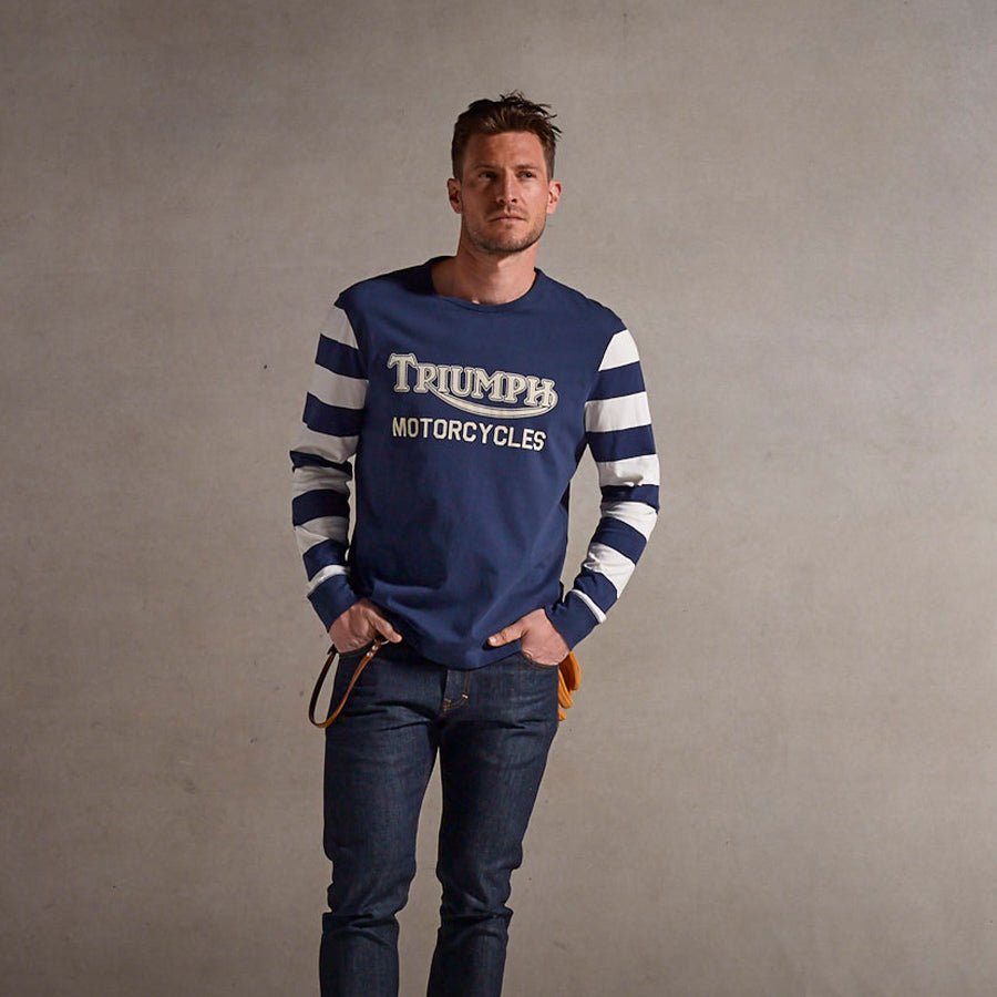 Triumph MotorcyclesIgnition Coil Longsleeve Shirt Indigo / BoneLongsleeve ShirtBritish Parts Lucerne