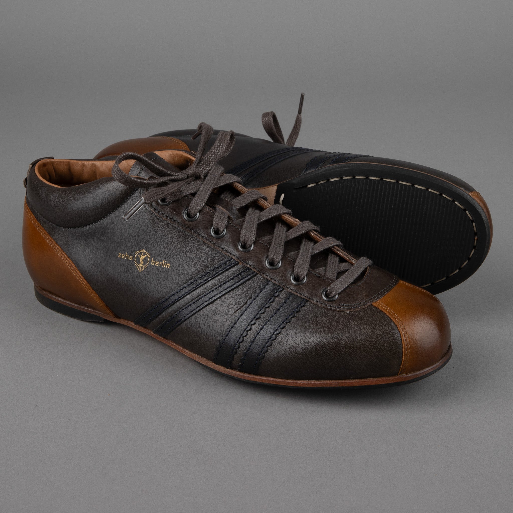 Zeha BerlinCarl Häßner - Liga - gray / blue / cognacShoesBritish Parts Luzern