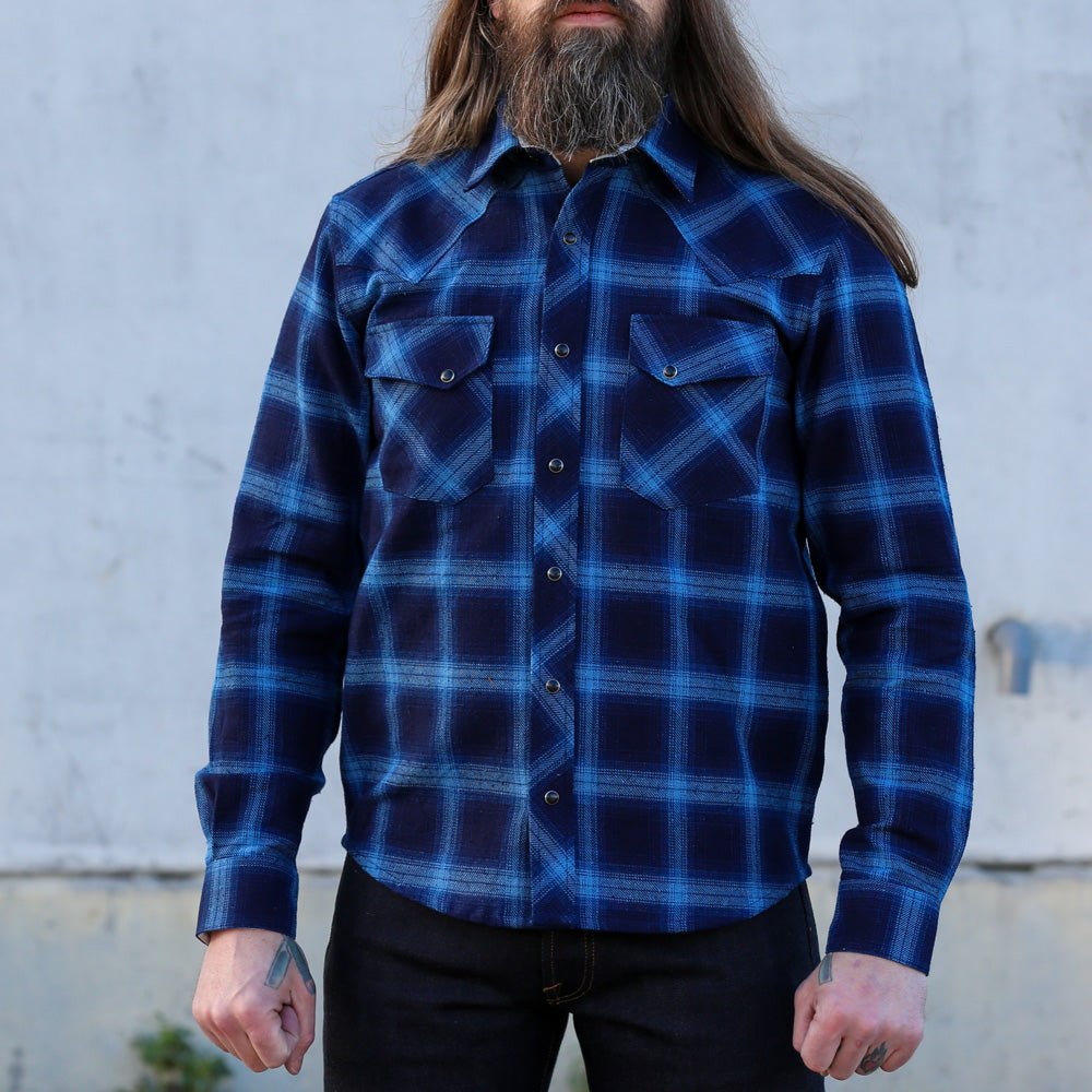 IndigoferaDawson Check Flannel Shirt IndigoHemdBritish Parts Luzern